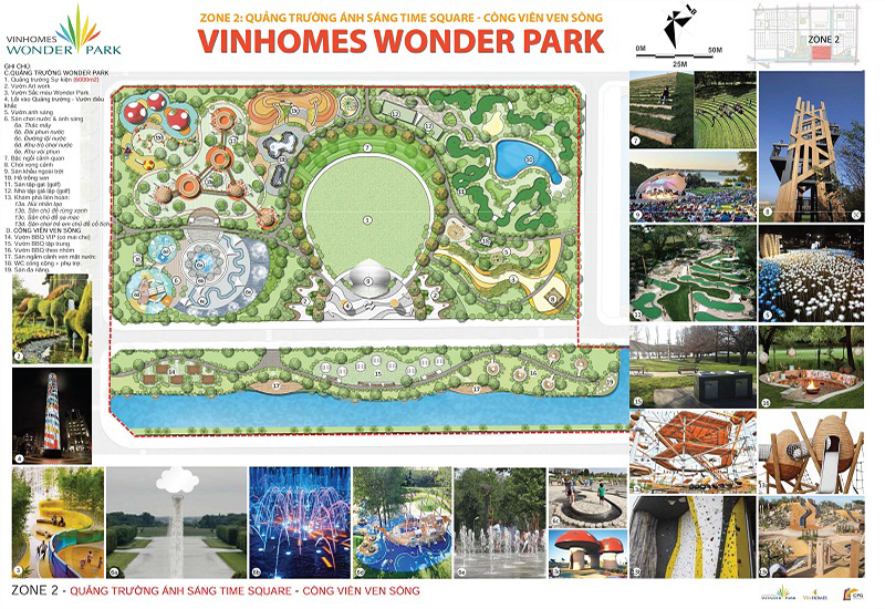 Tiện ích Zone 2 Vinhomes Wonder Park Đan Phượng